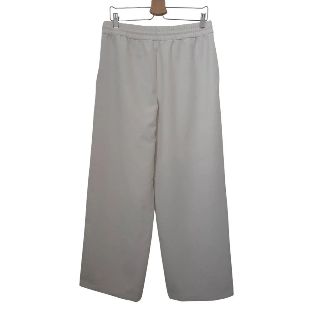 Athleta ENDEAVOR Beige Wide Leg Athleisure Relaxed Pants Women's Sz M - Picture 2 of 7